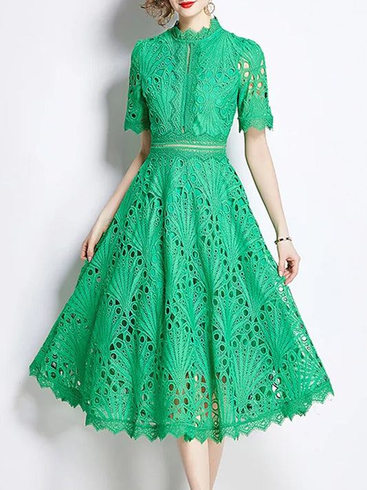 Zynab Hollow Out Midi Dress