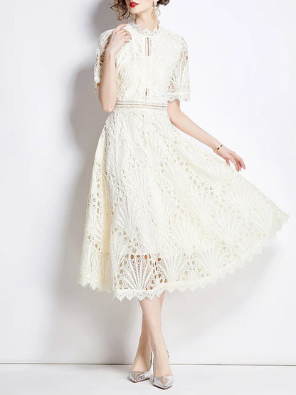 Zynab Hollow Out Midi Dress