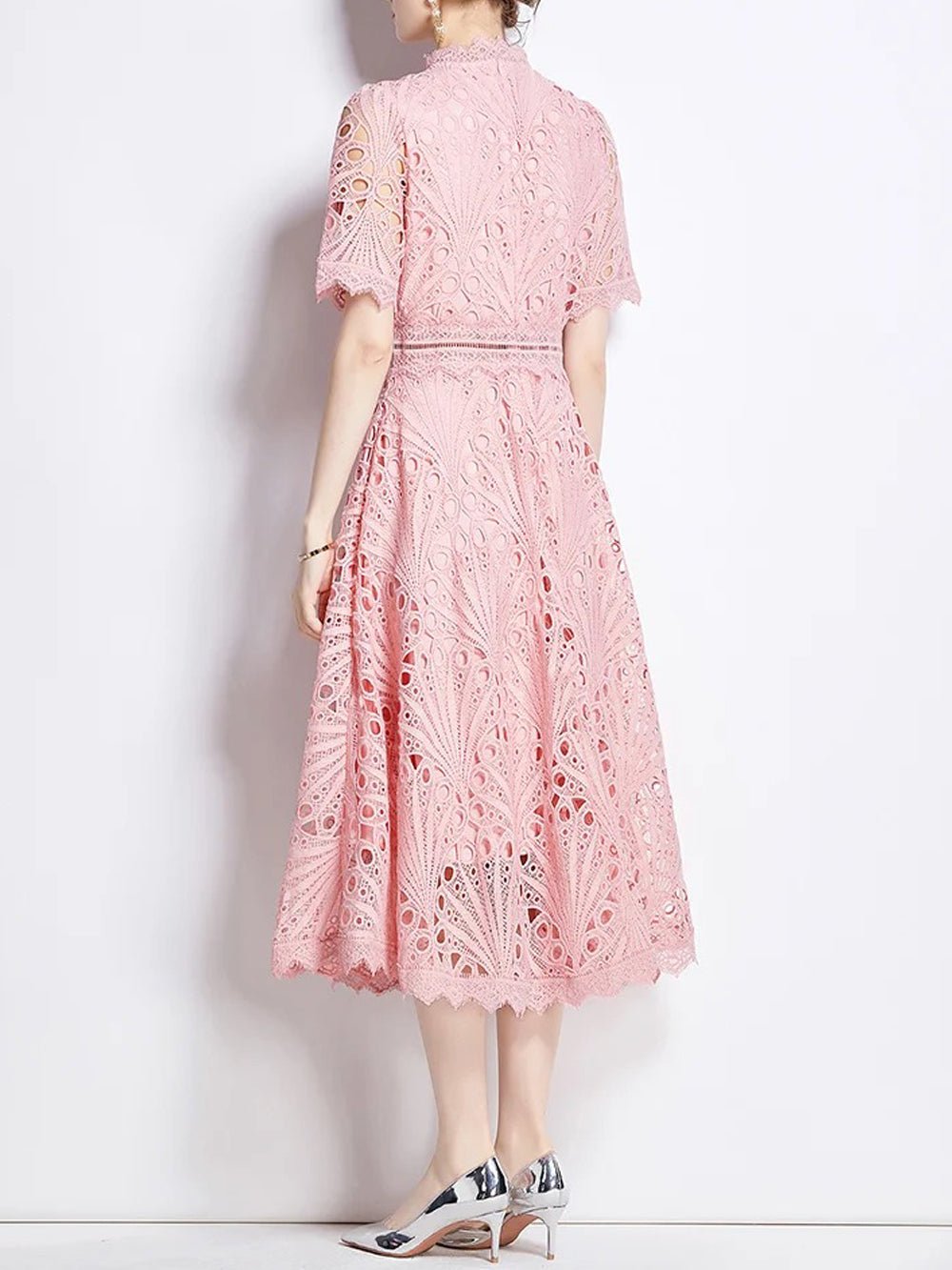 Zynab Hollow Out Midi Dress