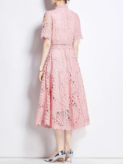 Zynab Hollow Out Midi Dress