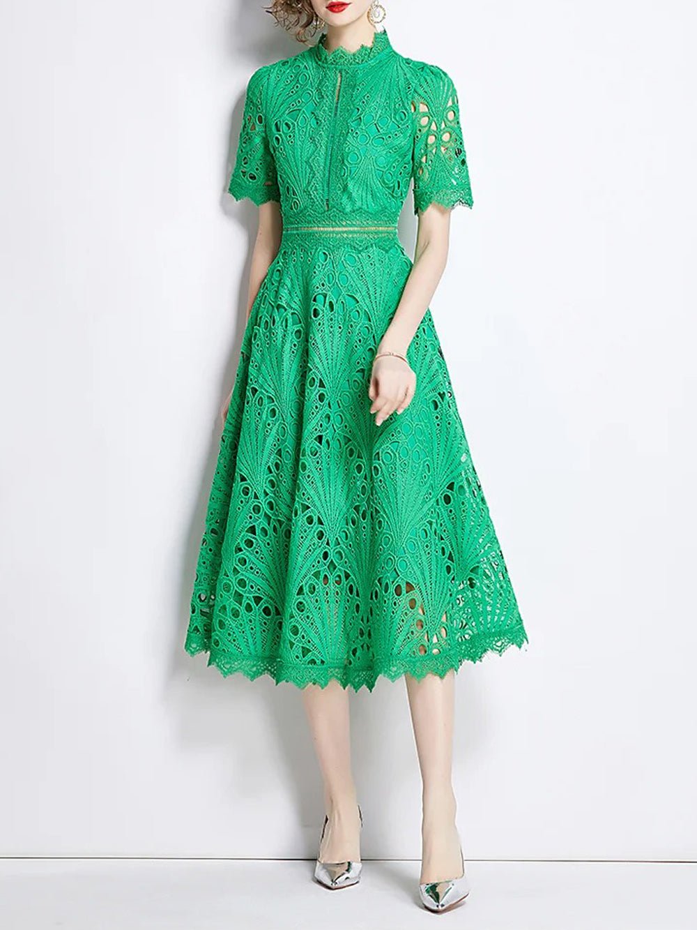 Zynab Hollow Out Midi Dress