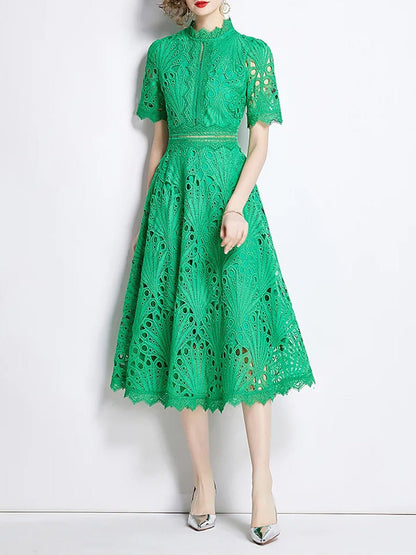 Zynab Hollow Out Midi Dress