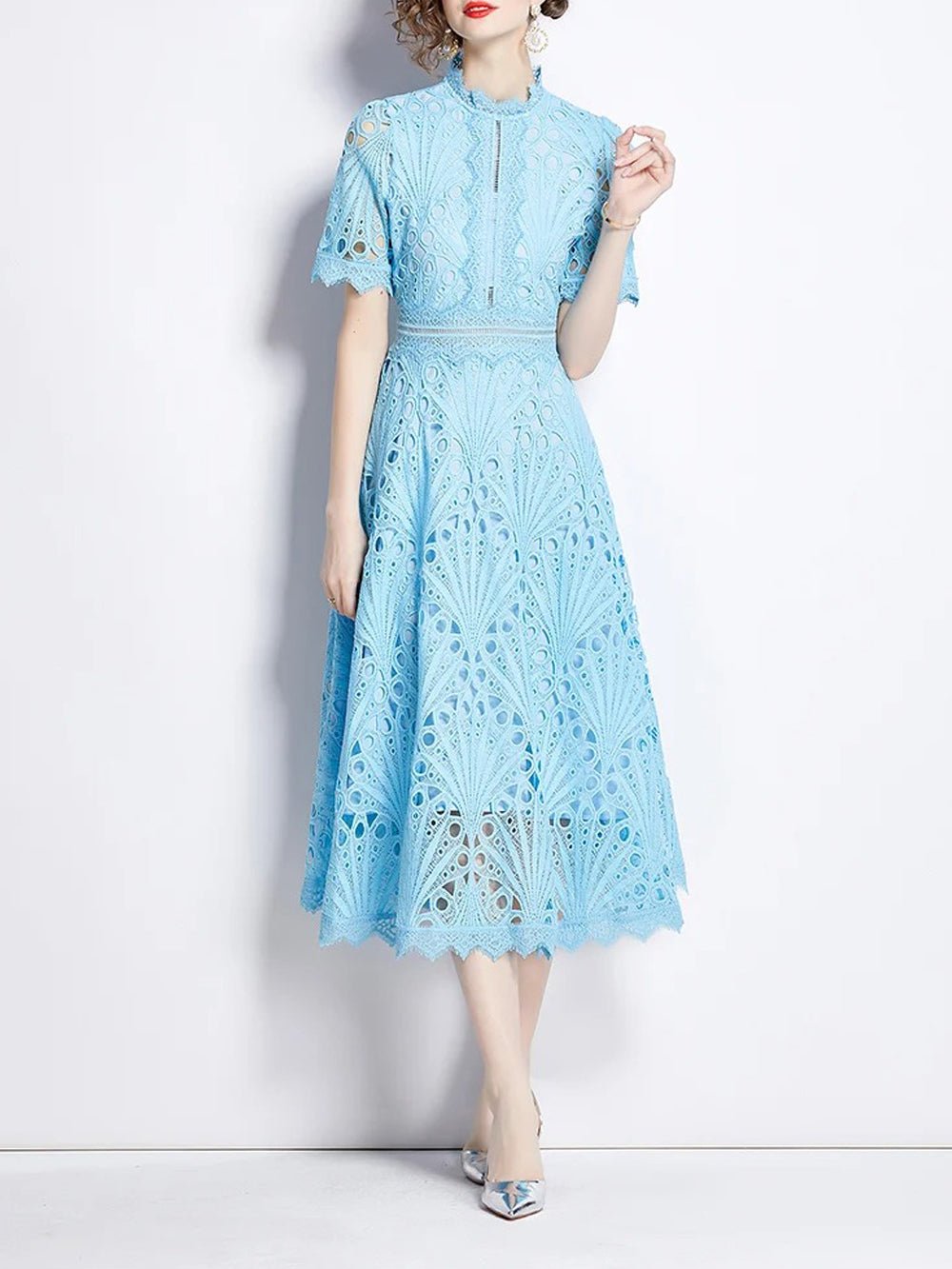 Zynab Hollow Out Midi Dress