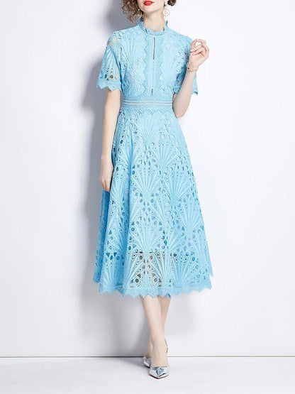 Zynab Hollow Out Midi Dress