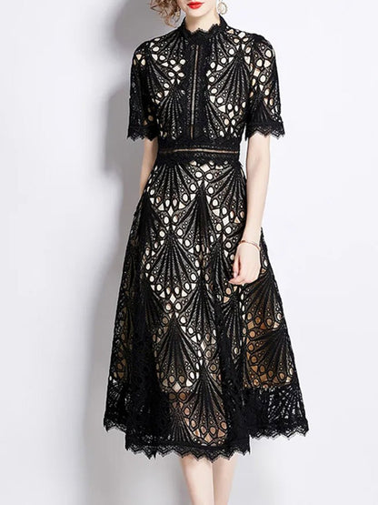 Zynab Hollow Out Midi Dress