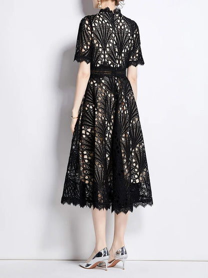 Zynab Hollow Out Midi Dress