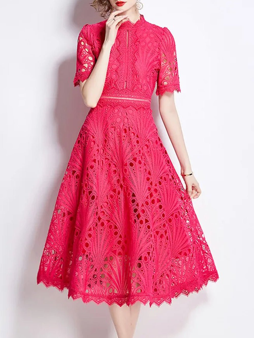 Zynab Hollow Out Midi Dress