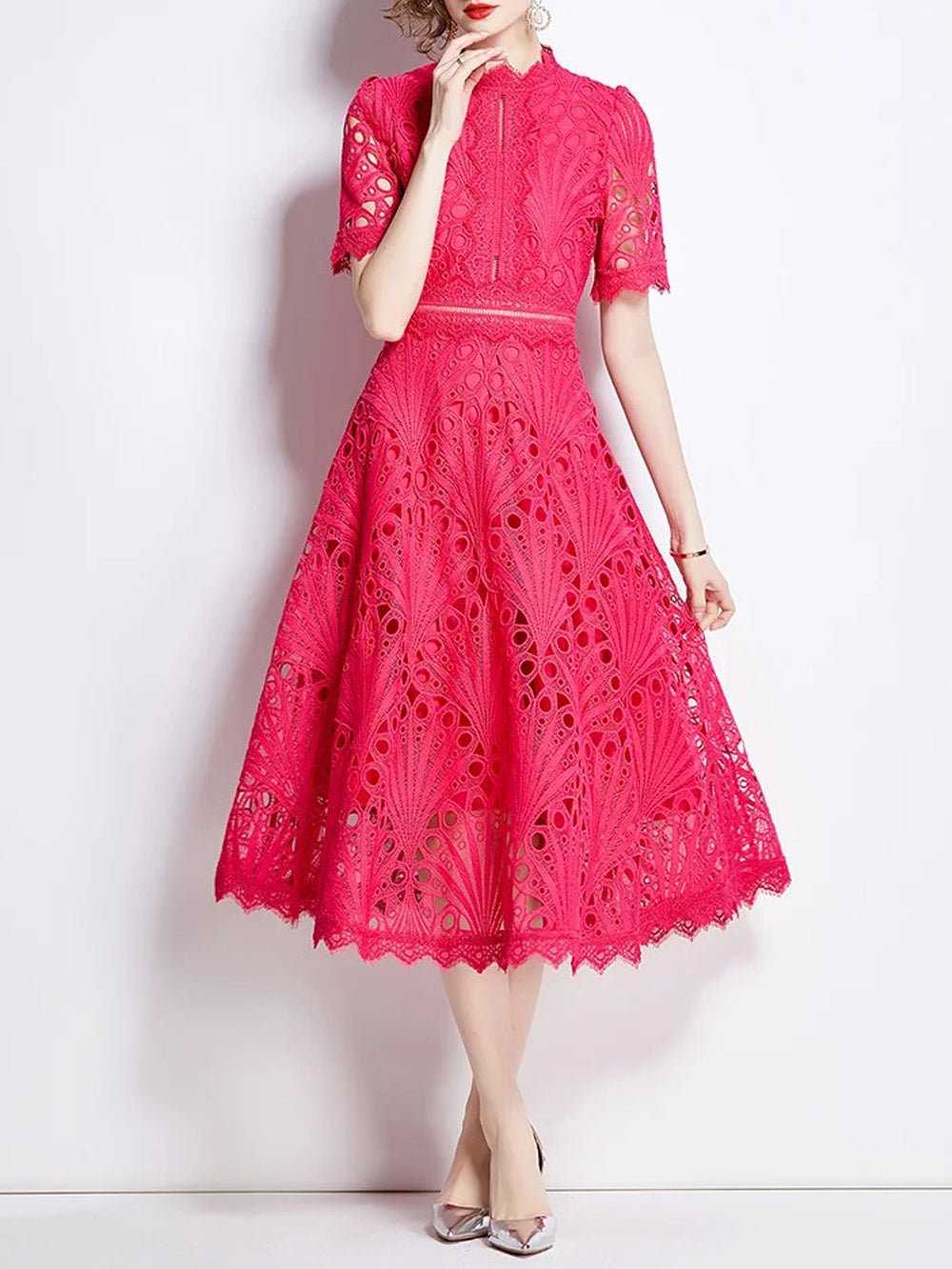 Zynab Hollow Out Midi Dress