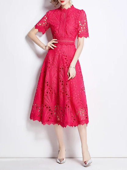 Zynab Hollow Out Midi Dress