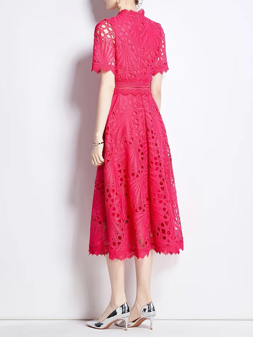 Zynab Hollow Out Midi Dress