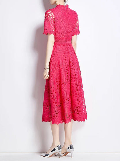 Zynab Hollow Out Midi Dress