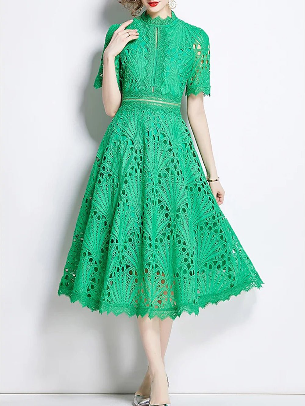 Zynab Hollow Out Midi Dress