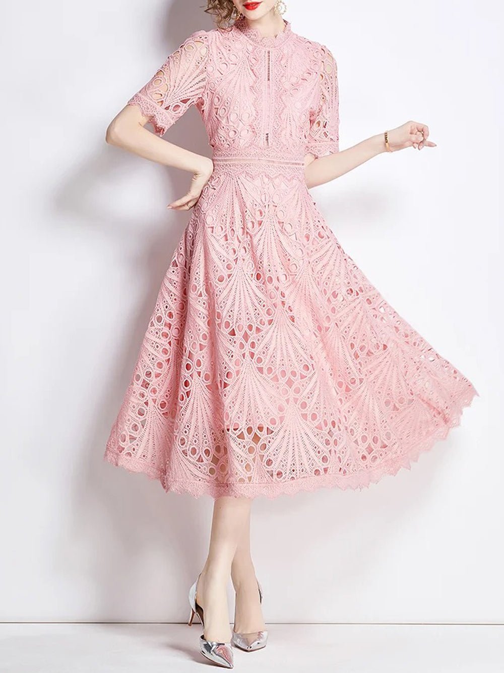 Zynab Hollow Out Midi Dress