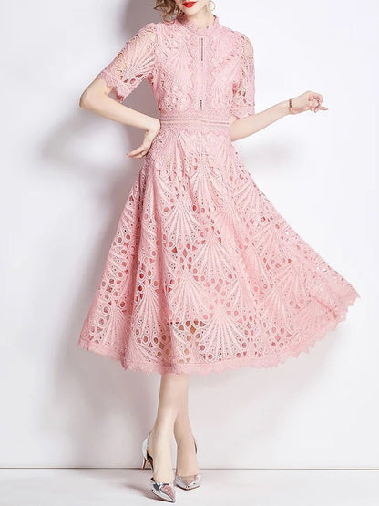 Zynab Hollow Out Midi Dress